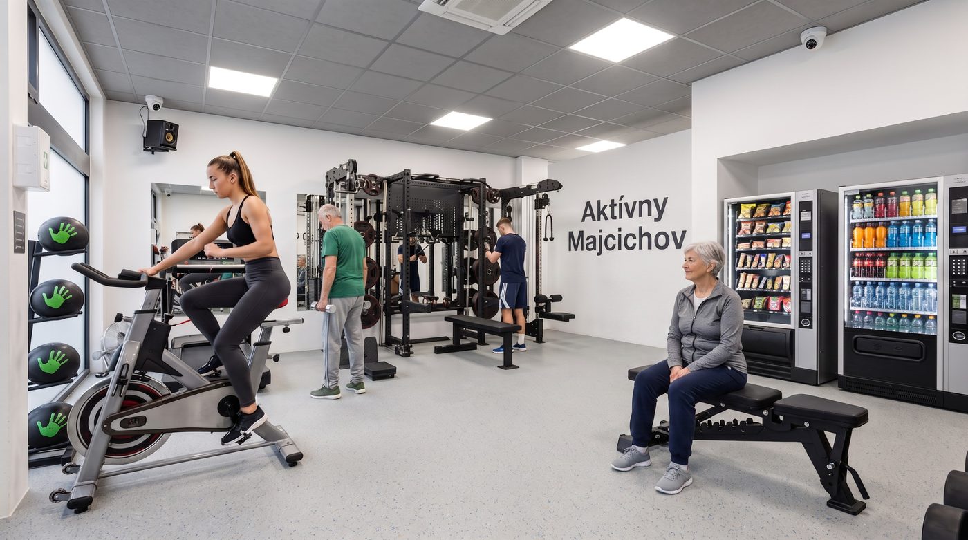 Ilustračná vizualizácia fitness centra Aktívny Majcichov